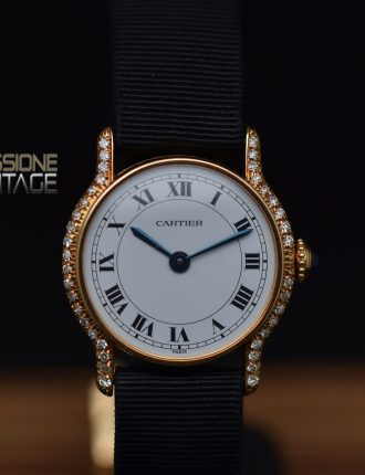 Cartier, Riviera, Yellow Gold, manual, second hand Cartier, Passione Vintage Catania