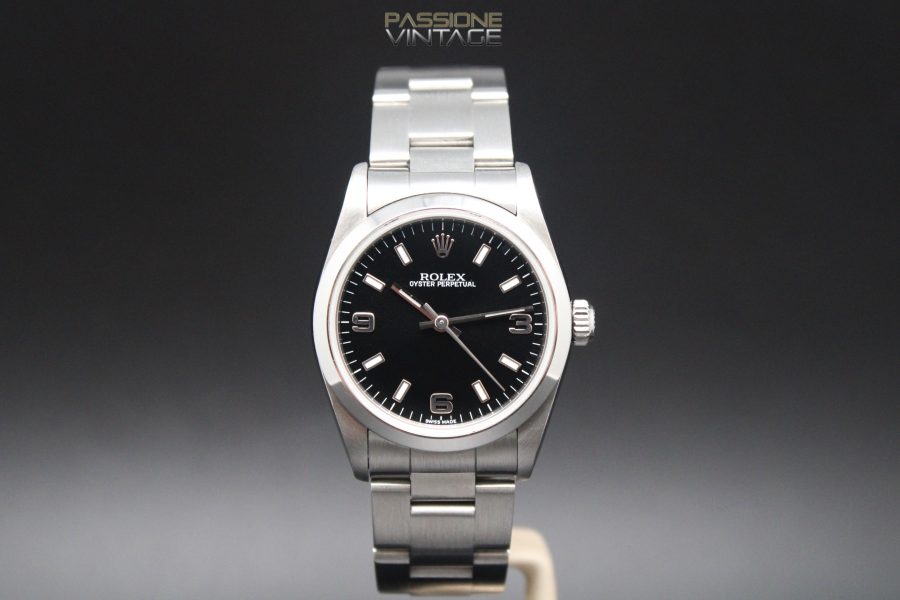 Rolex, Oyster Perpetual, 77080, black dial, 31 mm, Passione Vintage Palermo