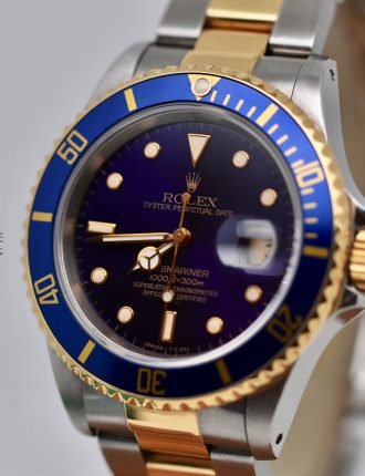 Rolex, Submariner, Date, 16613, purple dial, Passione Vintage Catania