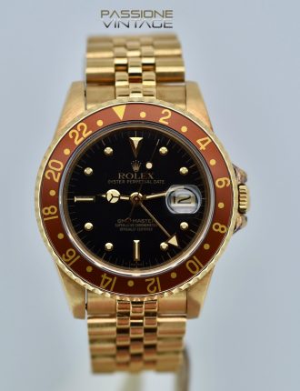 Rolex, GMT Master, 16758, yellow gold, full set, passione vintage catania