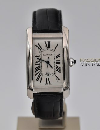 Cartier, Tank Americaine, XL, 1741, passione vintage catania, white gold