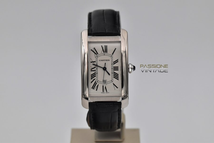 Cartier, Tank Americaine, XL, 1741, passione vintage catania, white gold